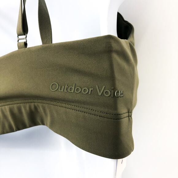 OUTDOOR VOICES SuperForm Zoom Sports Bra XS Green Tea Tree Double Strap NWT - Picture 6 of 11